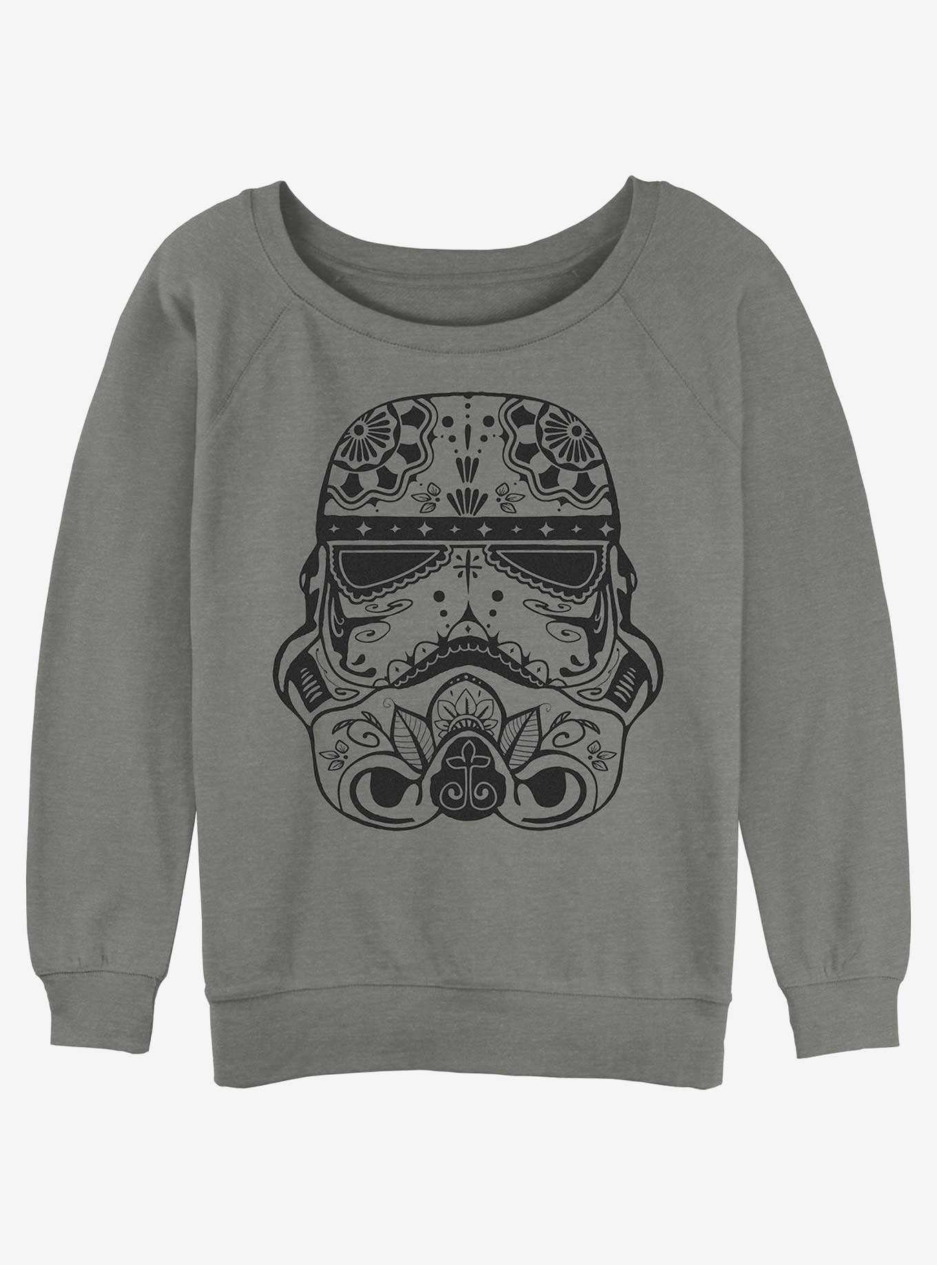 Star Wars Sugar Skull Trooper Helmet Girls Slouchy Sweatshirt, , hi-res