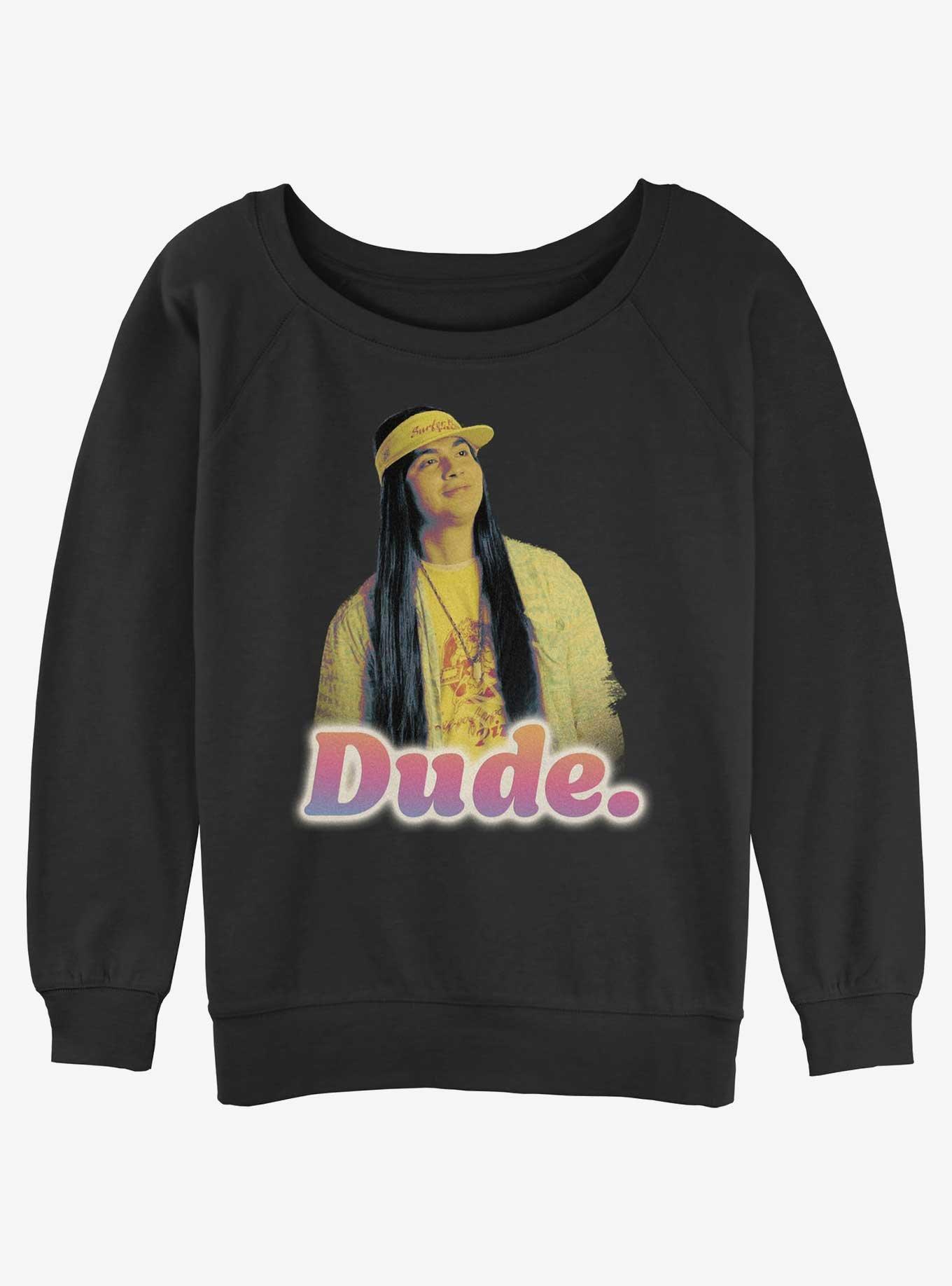 Stranger Things Argyle Dude Girls Slouchy Sweatshirt, BLACK, hi-res
