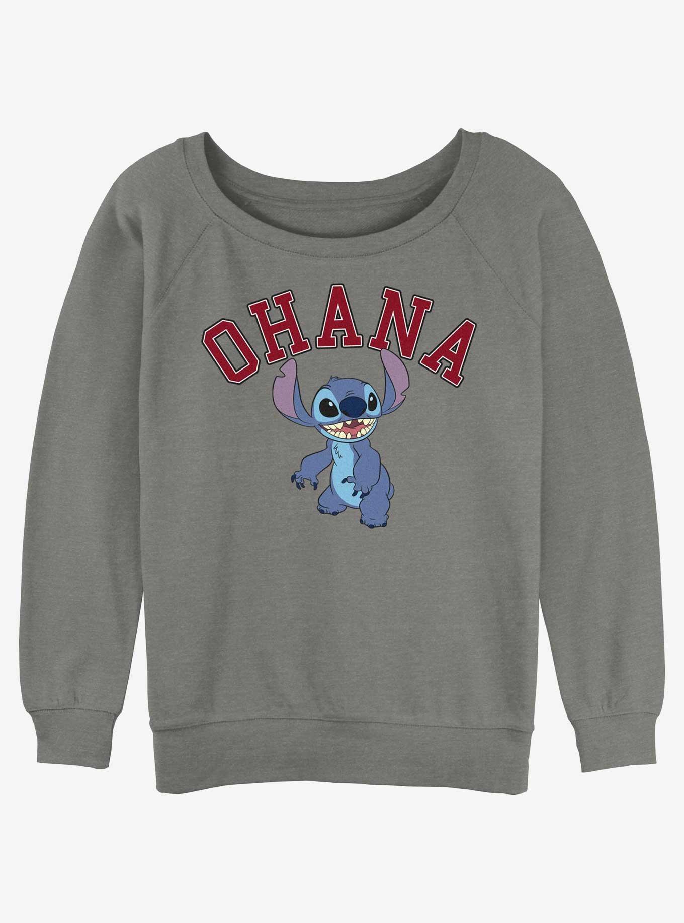 Disney Lilo & Stitch Ohana Collegiate Girls Slouchy Sweatshirt