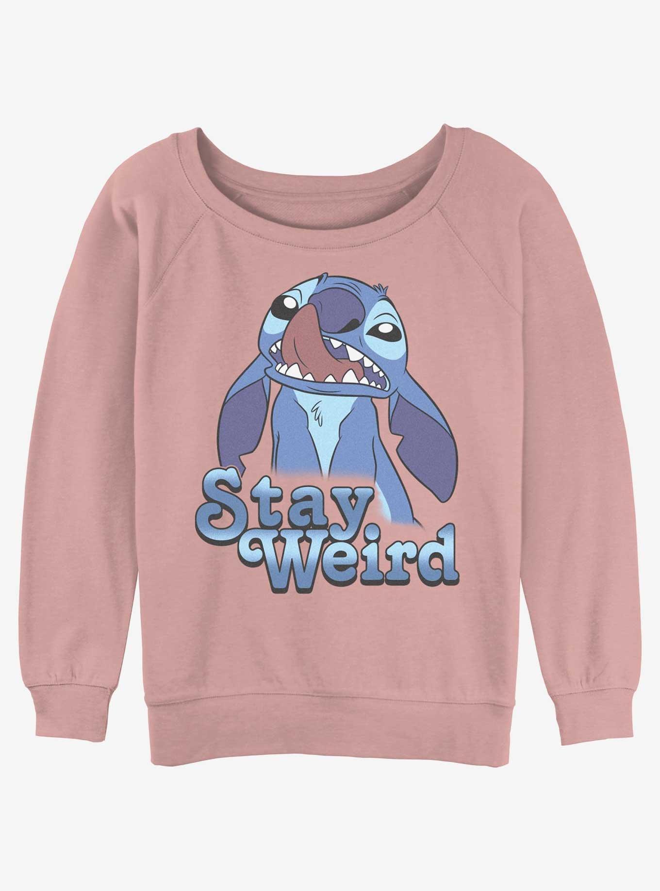 Disney Lilo & Stitch Stay Weird Girls Slouchy Sweatshirt, , hi-res