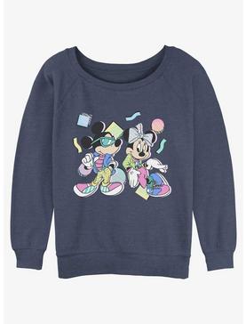 Disney Mickey Mouse 80's Couple Girls Slouchy Sweatshirt, , hi-res