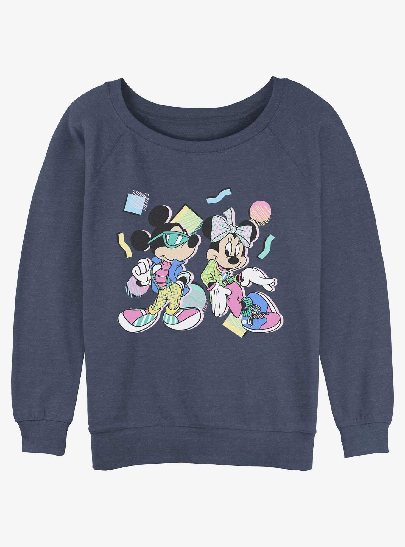 Disney Mickey Mouse 80's Couple Girls Slouchy Sweatshirt, , hi-res