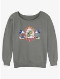 Disney Mickey Mouse Care About You Girls Slouchy Sweatshirt, GRAY HTR, hi-res
