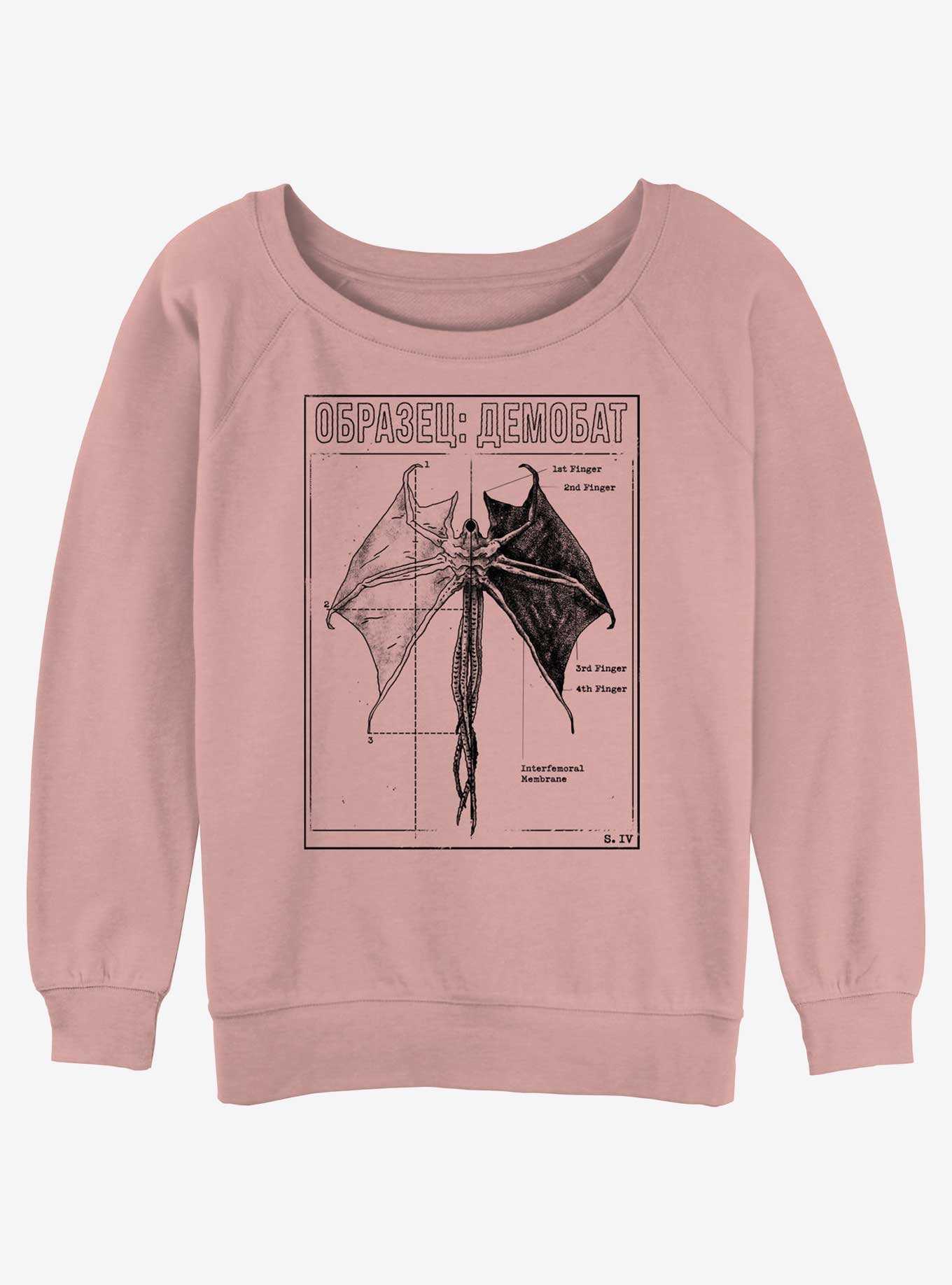 Stranger Things Demobat Girls Slouchy Sweatshirt, , hi-res