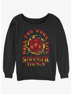 Stranger Things Fire and Dice Girls Slouchy Sweatshirt, , hi-res