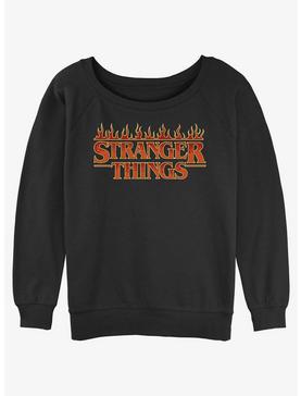 Stranger Things Fire Logo Girls Slouchy Sweatshirt, , hi-res