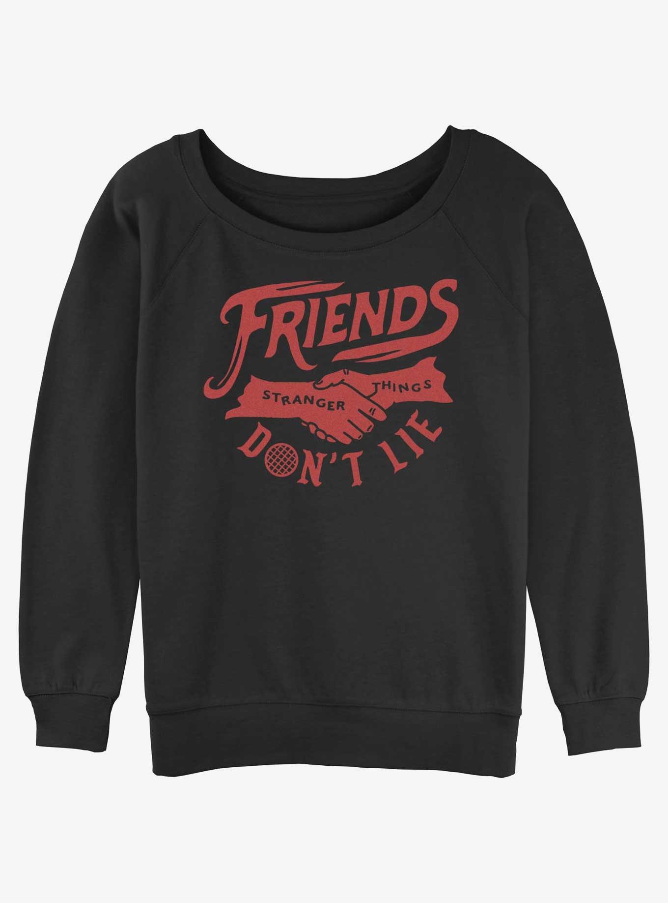 Stranger Things Friends Don't Lie Girls Slouchy Sweatshirt, , hi-res