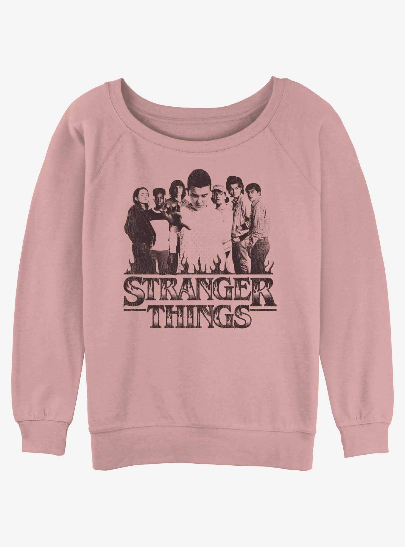 Stranger Things Group Focus Girls Slouchy Sweatshirt, , hi-res