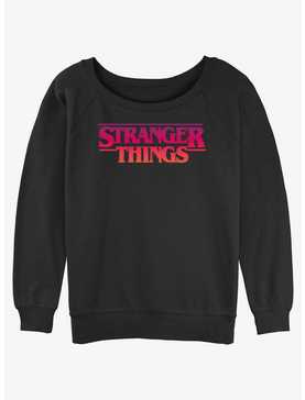 Stranger Things Grunge Logo Girls Slouchy Sweatshirt, , hi-res