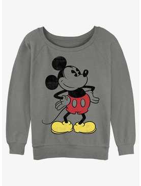 Disney Mickey Mouse Classic Vintage Mickey Girls Slouchy Sweatshirt, , hi-res