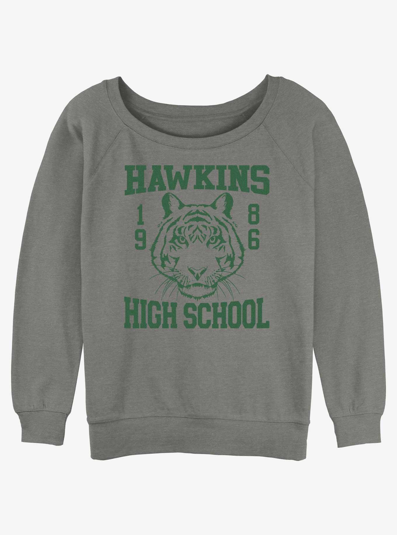 Stranger Things Hawkins High School 1986 Girls Slouchy Sweatshirt, , hi-res