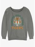 Stranger Things Hawkins High School Tigers Arch Girls Slouchy Sweatshirt, GRAY HTR, hi-res