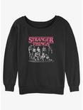 Stranger Things Hawkins Squad Girls Slouchy Sweatshirt, BLACK, hi-res
