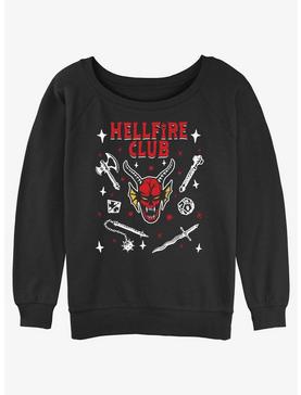 Stranger Things Hellfire Club Devil Girls Slouchy Sweatshirt, , hi-res