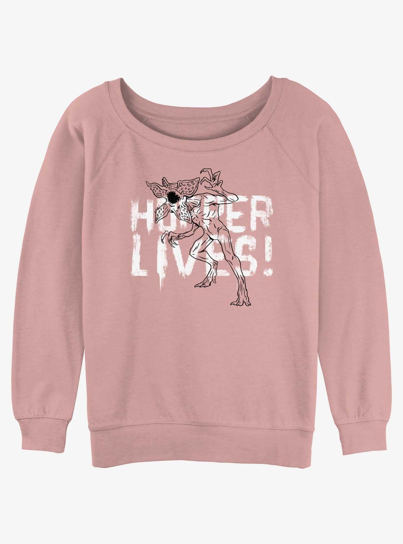 Stranger Things Hopper Lives Girls Slouchy Sweatshirt, , hi-res