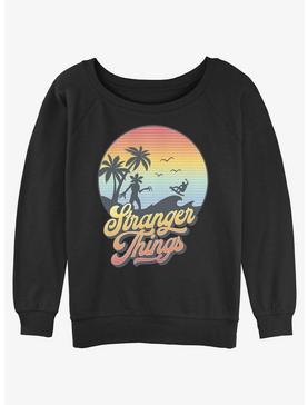 Stranger Things Retro Sun Girls Slouchy Sweatshirt, , hi-res