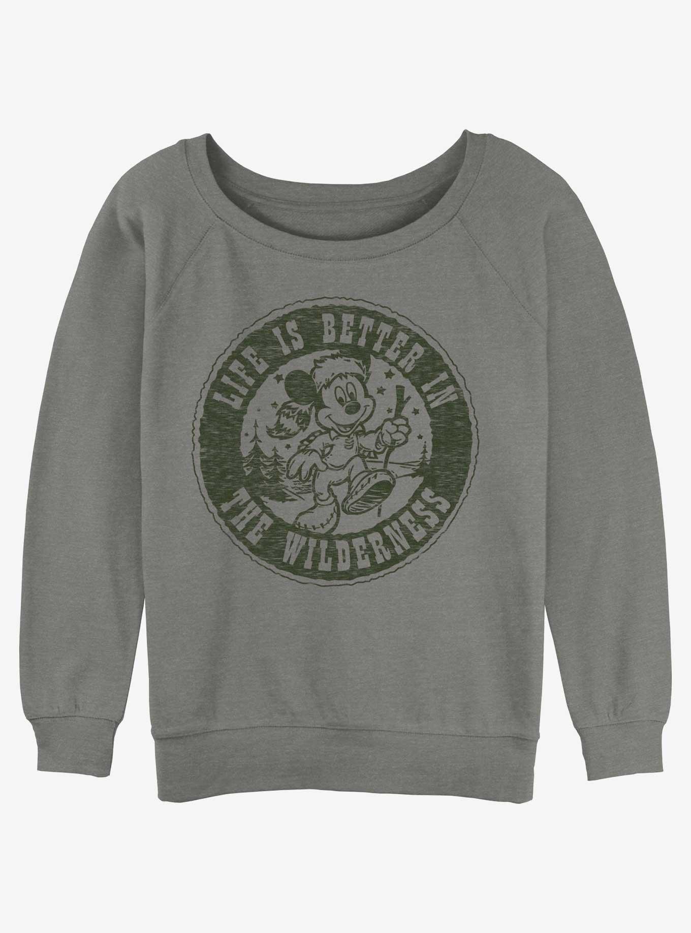 Disney Mickey Mouse Wilderness Mickey Girls Slouchy Sweatshirt, , hi-res