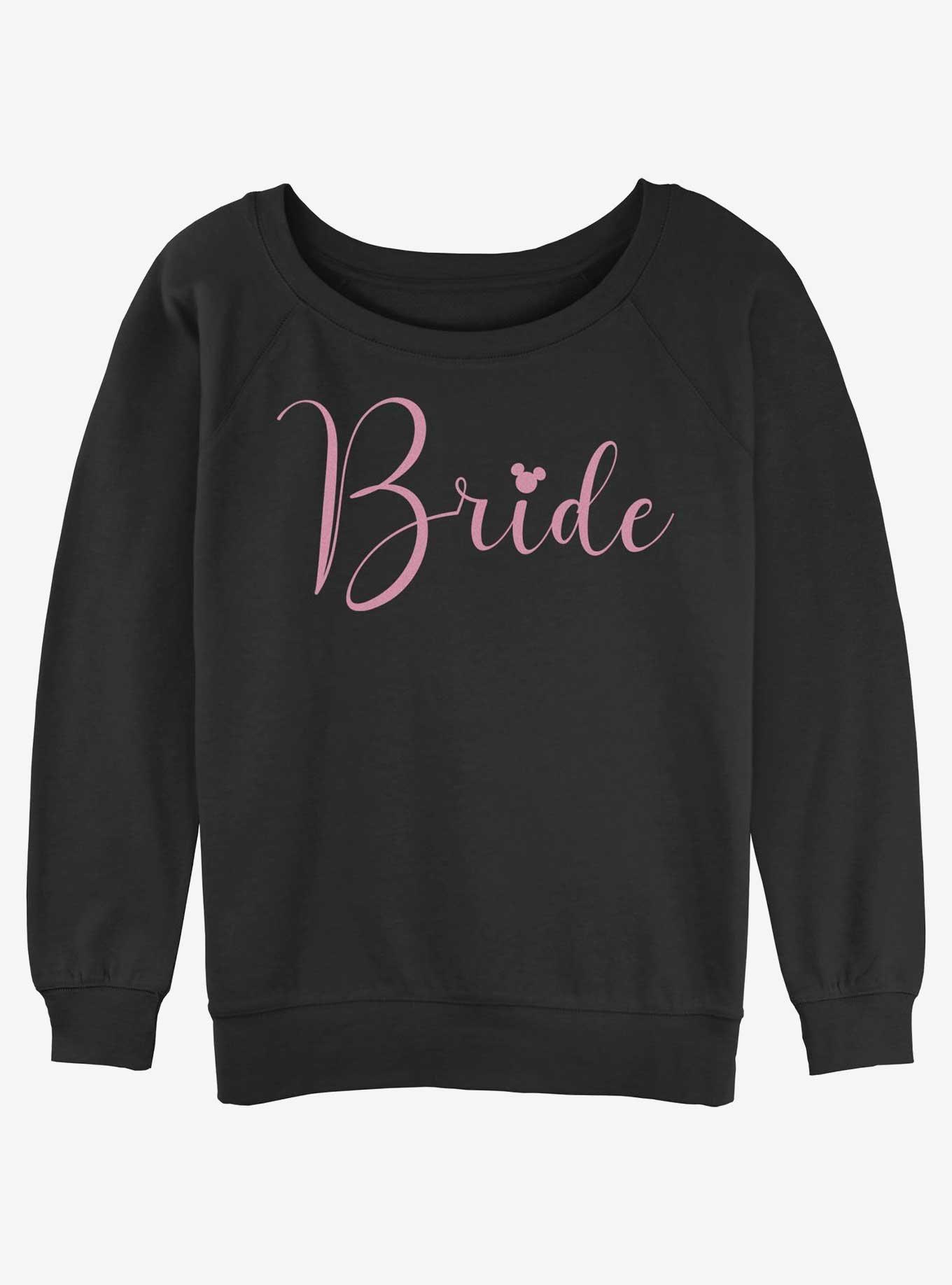 Disney Minnie Mouse Disney Bride Girls Slouchy Sweatshirt, BLACK, hi-res