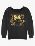 Disney Minnie Mouse Leopard Minnie Girls Slouchy Sweatshirt, BLACK, hi-res