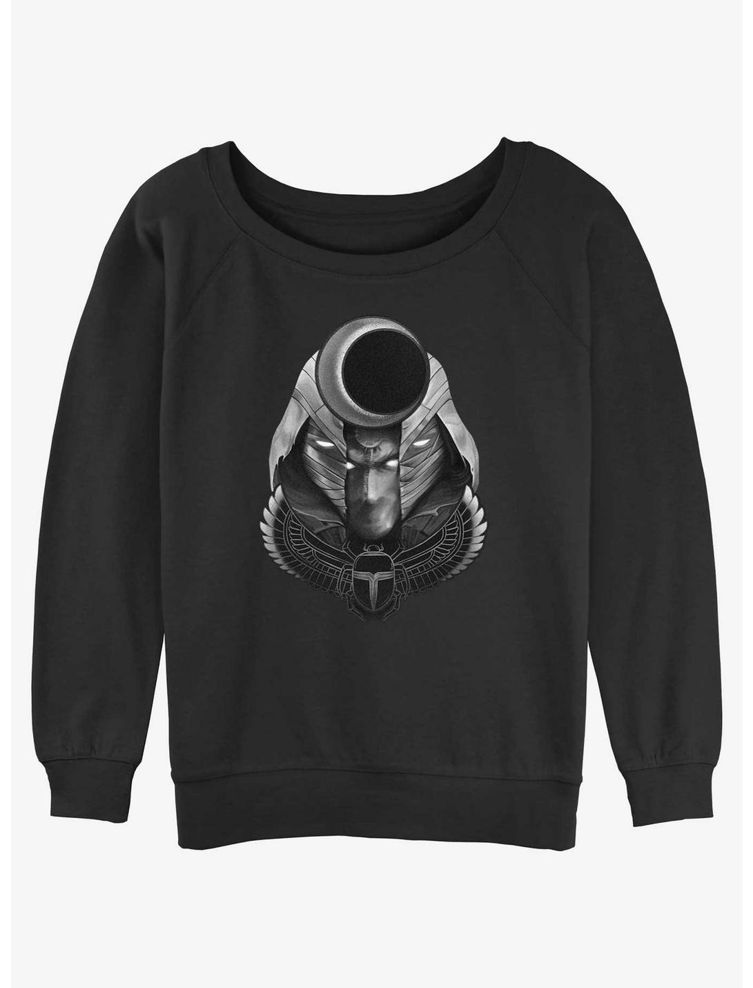 Marvel Moon Knight Scarab Moon Girls Slouchy Sweatshirt, BLACK, hi-res