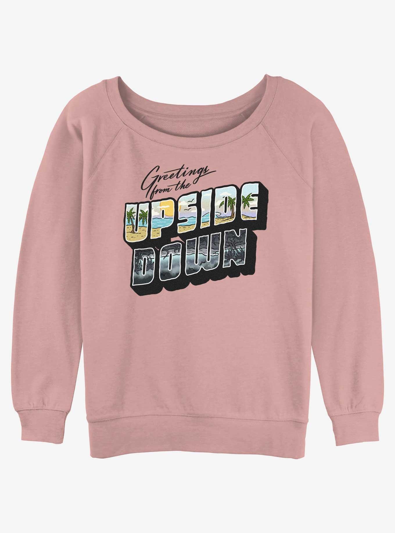 Stranger Things Upside Down Postcard Girls Slouchy Sweatshirt, , hi-res