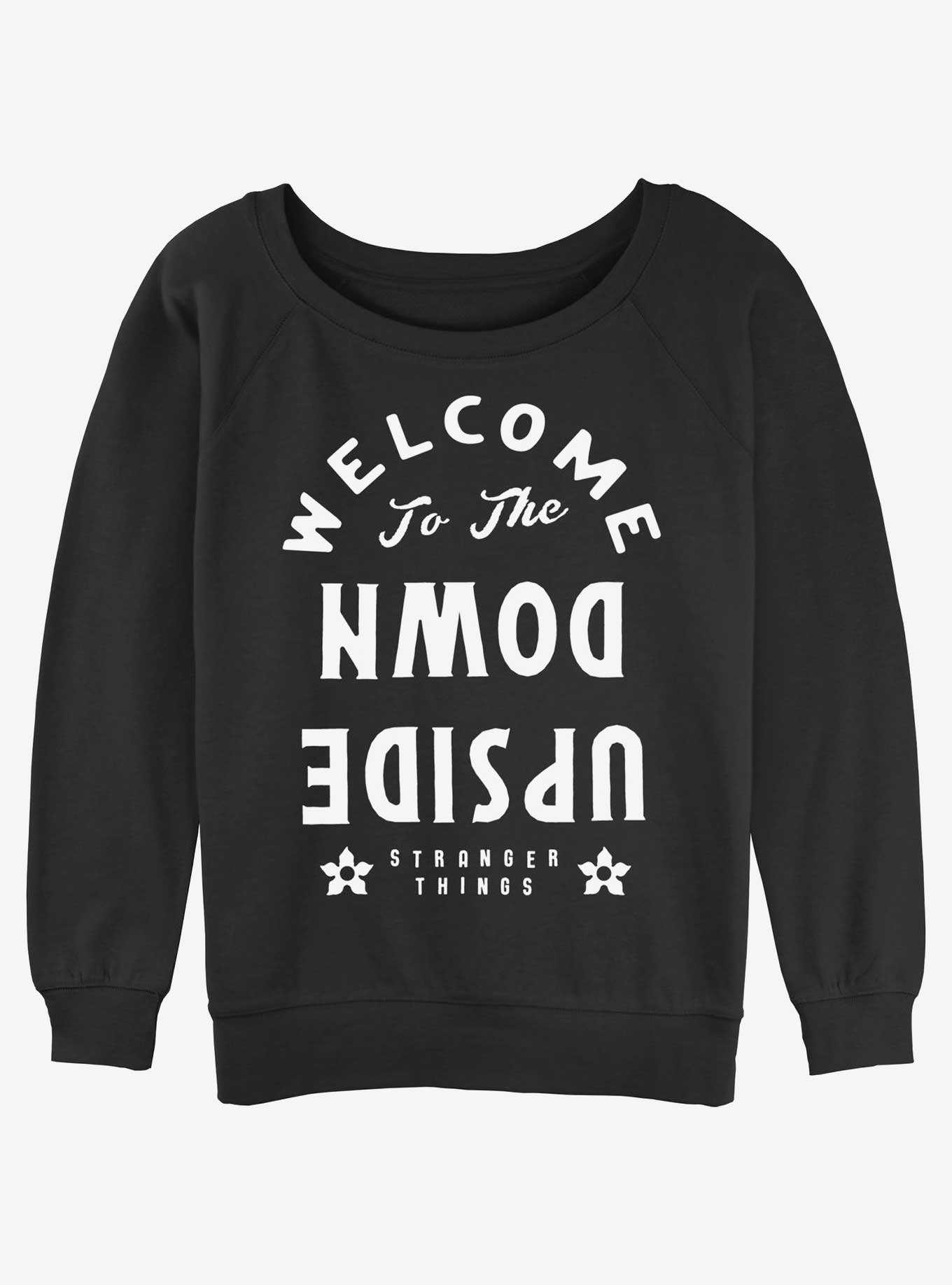 Stranger Things Welcome To The Upside Down Girls Slouchy Sweatshirt, , hi-res
