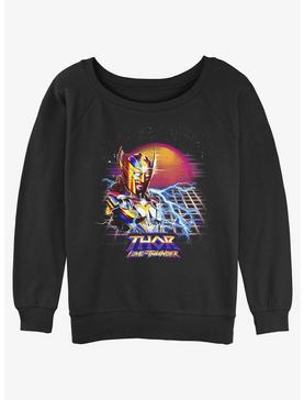 Marvel Thor: Love and Thunder Synthwave Sunset Girls Slouchy Sweatshirt, , hi-res