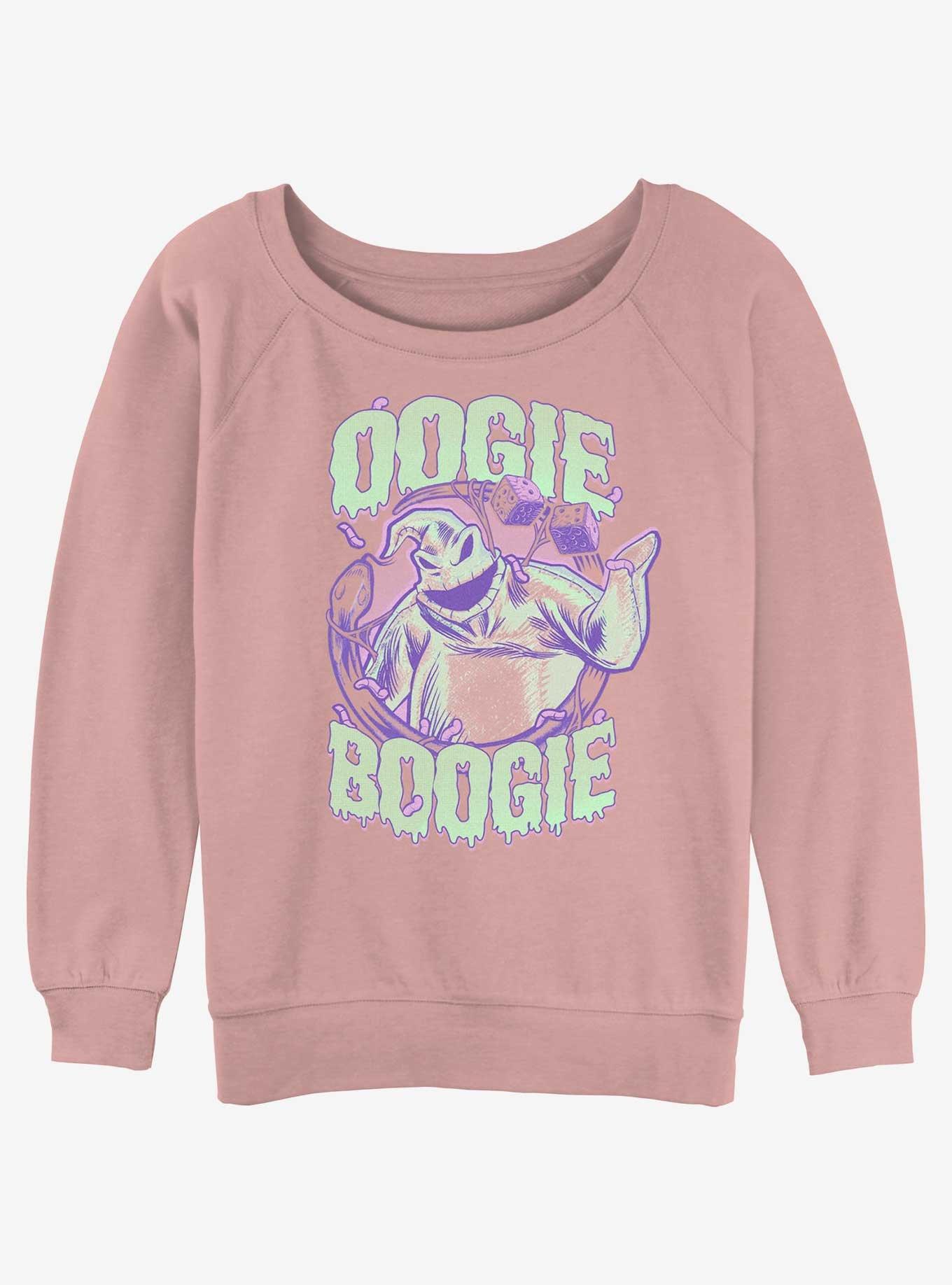 Disney The Nightmare Before Christmas Oogie Boogie Girls Slouchy Sweatshirt, DESERTPNK, hi-res