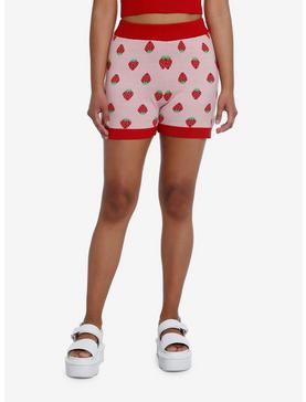 Strawberry Intarsia Knit Shorts, , hi-res