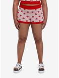 Strawberry Intarsia Knit Shorts Plus Size, MULTI, hi-res