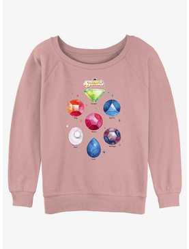 Cartoon Network Steven Universe Watercolor Gems Girls Slouchy Sweatshirt, , hi-res