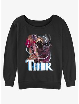 Marvel Thor Mighty Thor Thunder God Girls Slouchy Sweatshirt, , hi-res