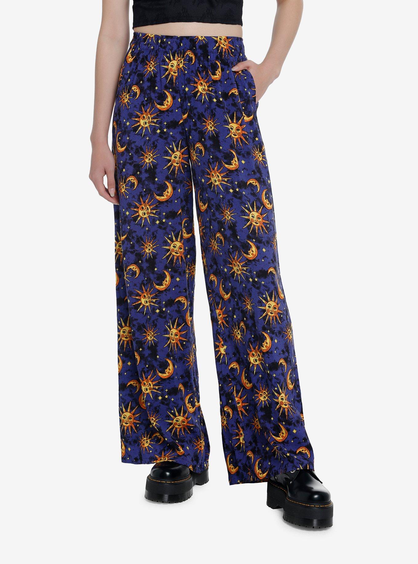 Celestial Sun & Moon Wide Leg Pants | Hot Topic