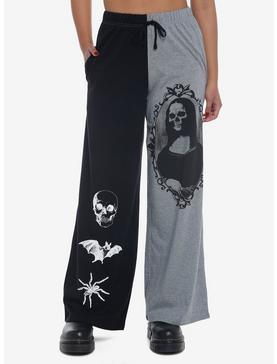 Plus Size Skeleton Mona Lisa Split Girls Lounge Pants, , hi-res