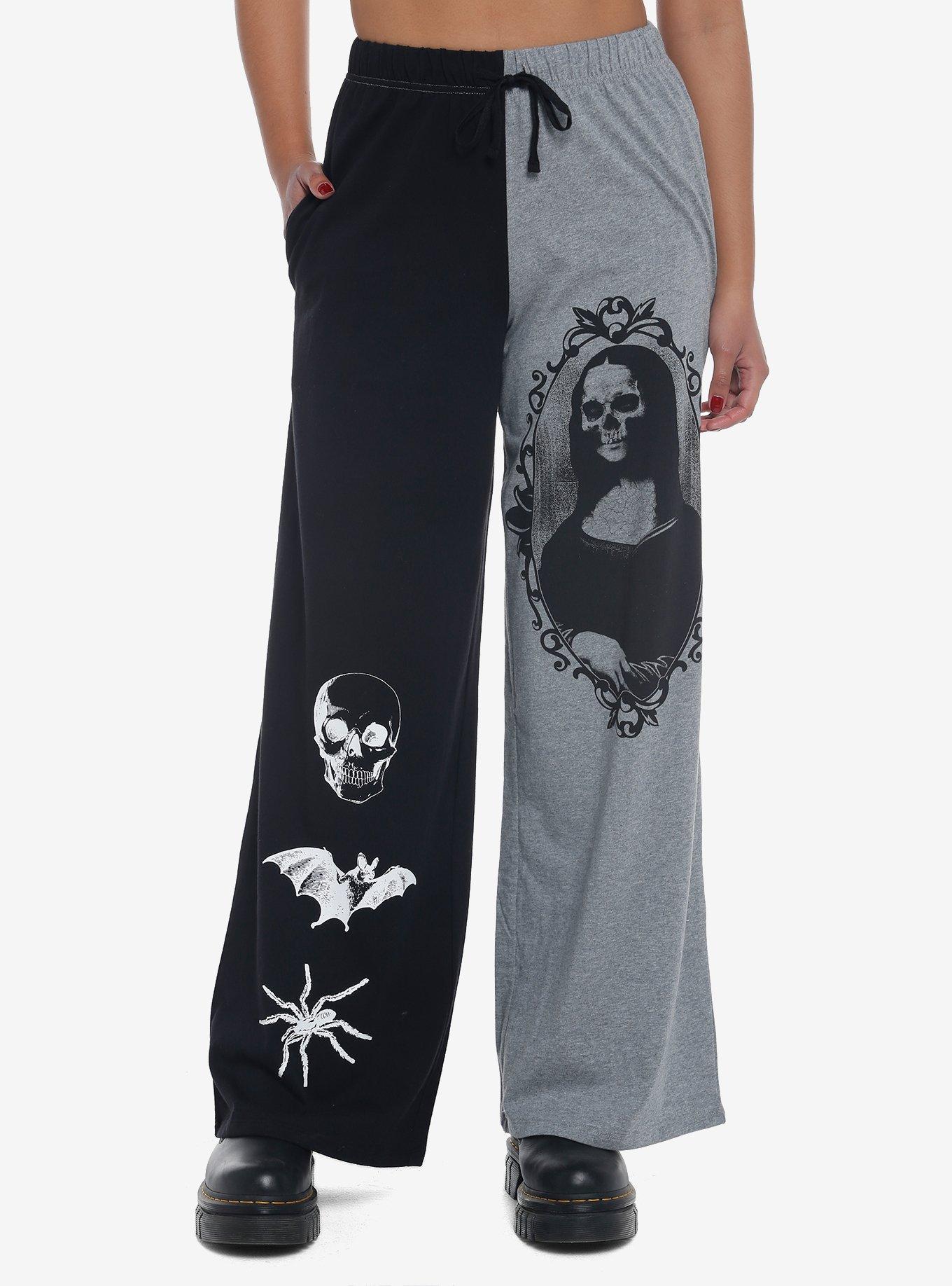 Skeleton Mona Lisa Split Girls Lounge Pants, MULTI, hi-res