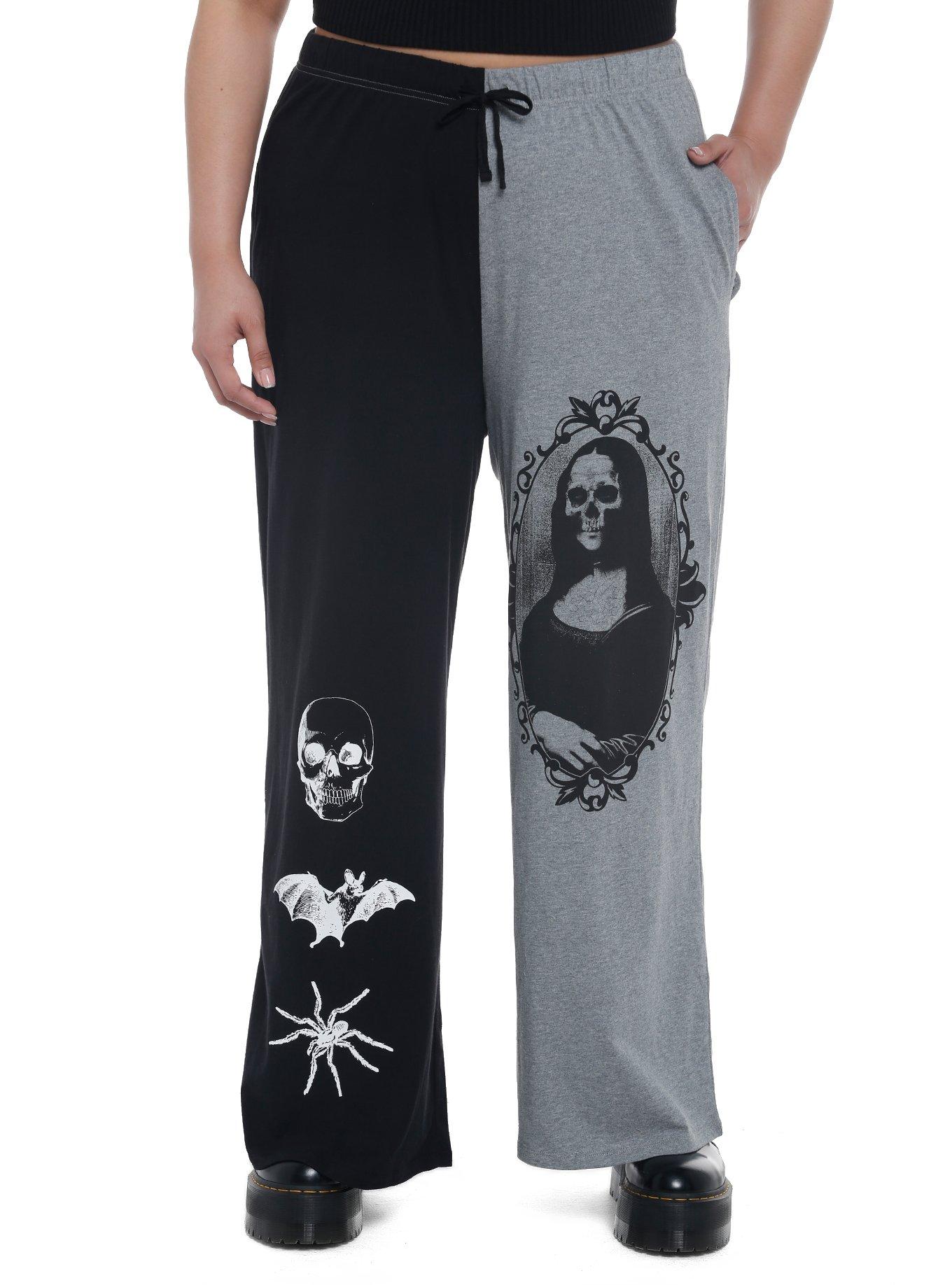 Skeleton Mona Lisa Split Girls Lounge Pants Plus Size, , hi-res
