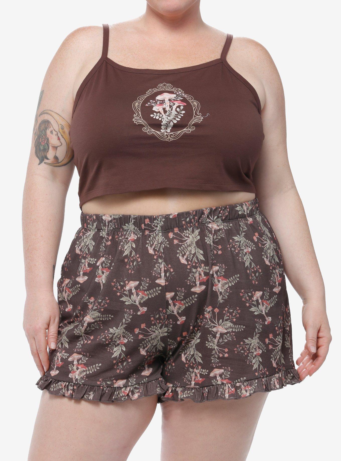 Mushroom Flora Girls Lounge Set Plus Size, MULTI, hi-res