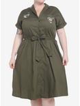 Her Universe Star Wars Leia Endor Cargo Dress Plus Size Her Universe Exclusive, GREEN  OLIVE, hi-res