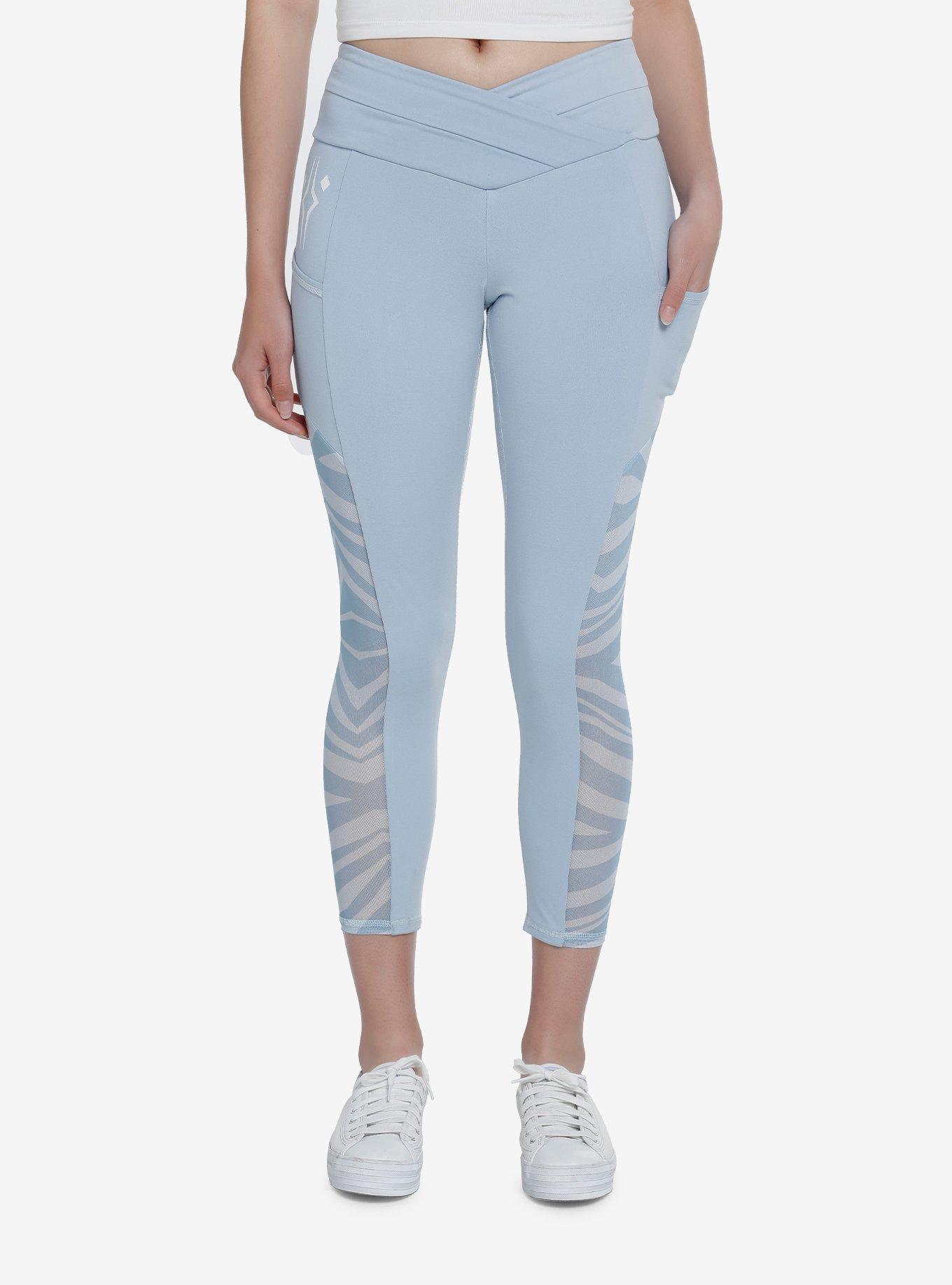 Her Universe Star Wars Ahsoka Tano Capri Leggings Her Universe Exclusive, ICE BLUE, hi-res