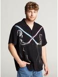 Our Universe Star Wars Darth Vader Obi-Wan Duel Woven Button-Up Our Universe Exclusive, BLACK, hi-res