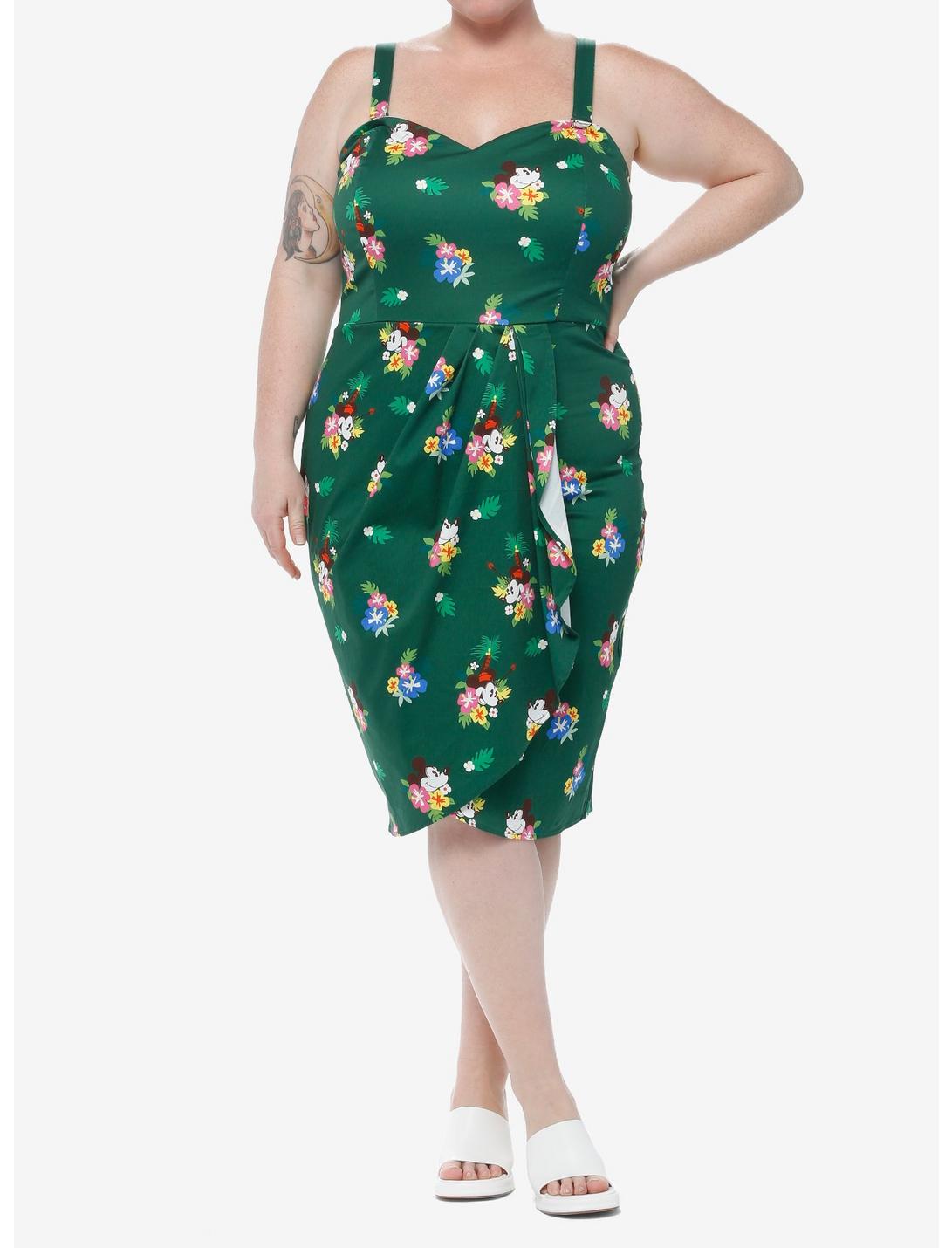 Her Universe Disney Mickey Mouse & Minnie Mouse Tropical Dress Plus Size Her Universe Exclusive, MULTI, hi-res