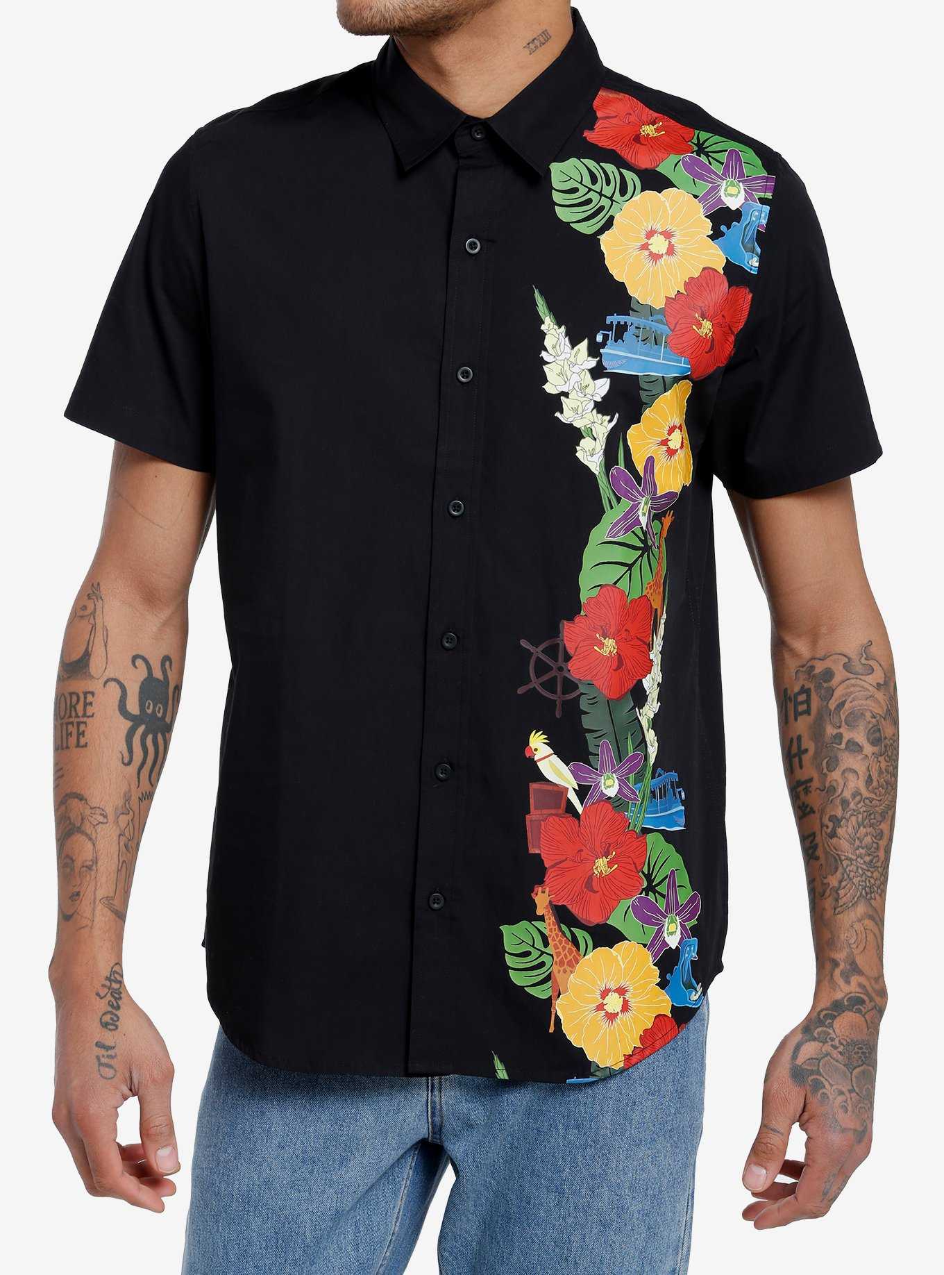 Our Universe Disney Jungle Cruise Tropical Woven Button-Up Our Universe Exclusive, , hi-res