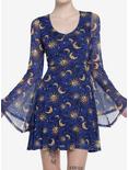 Cosmic Aura Celestial Bell Sleeve Dress, CELESTIAL, hi-res