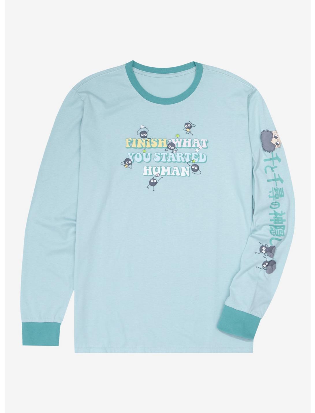 Studio Ghibli Spirited Away Finish What You Started Long Sleeve T-Shirt - BoxLunch Exclusive, LIGHT BLUE, hi-res