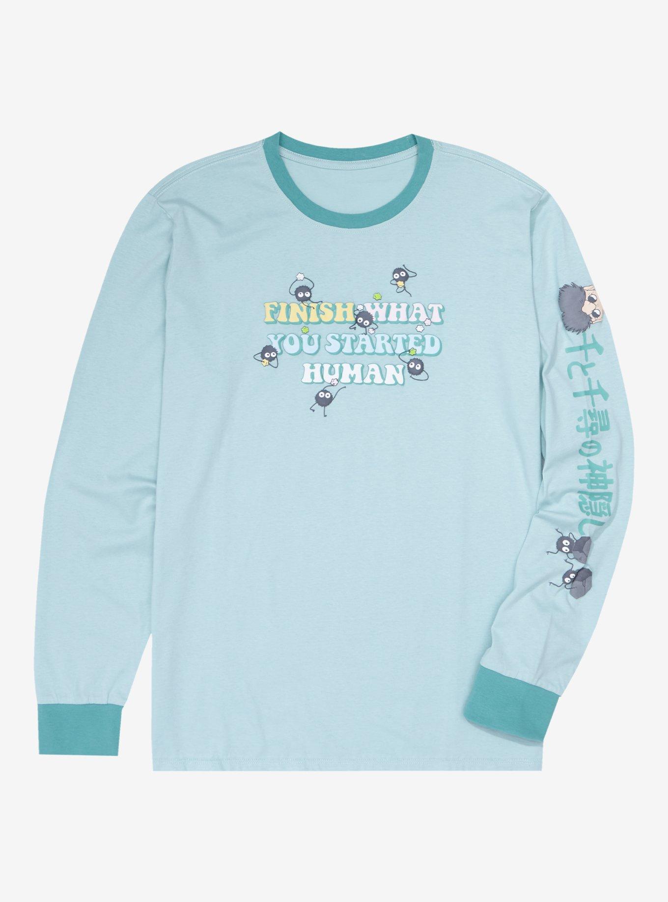 Studio Ghibli Spirited Away Finish What You Started Long Sleeve T-Shirt - BoxLunch Exclusive, LIGHT BLUE, hi-res