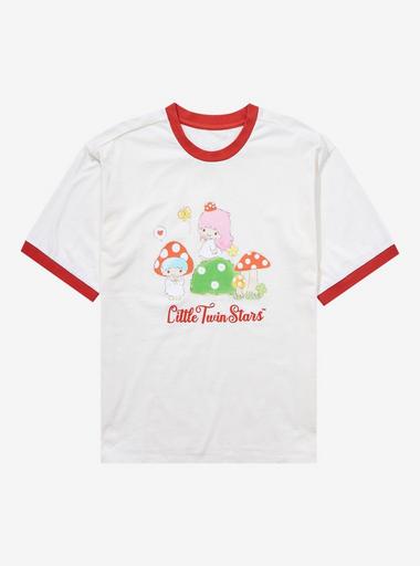 Hello Kitty And Friends Mushroom Boyfriend Fit Girls T-Shirt