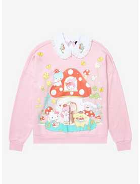 Sanrio Hello Kitty and Friends Mushroom Women's Collared Crewneck - BoxLunch Exclusive, , hi-res