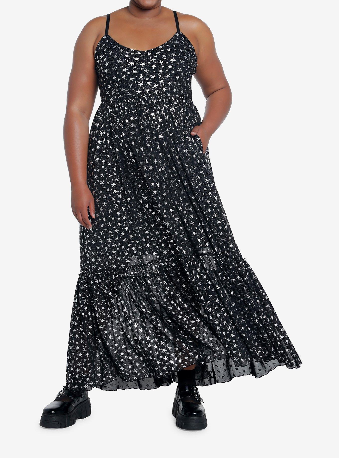 Cosmic Aura Star Mesh Maxi Dress Plus Size Her Universe