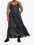 Cosmic Aura Star Mesh Maxi Dress Plus Size, BLACK  SILVER, hi-res