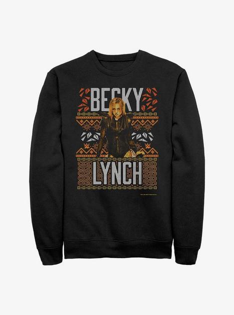 WWE Becky Lynch Ugly Christmas Sweatshirt BLACK Hot Topic